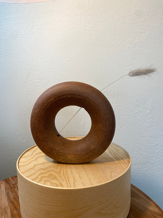 Rust Donut Vase